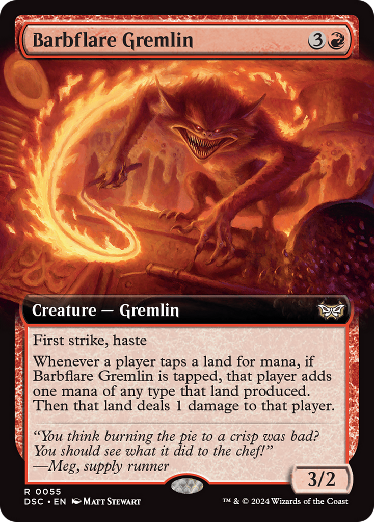 Barbflare Gremlin (Extended Art) [Duskmourn: House of Horror Commander]