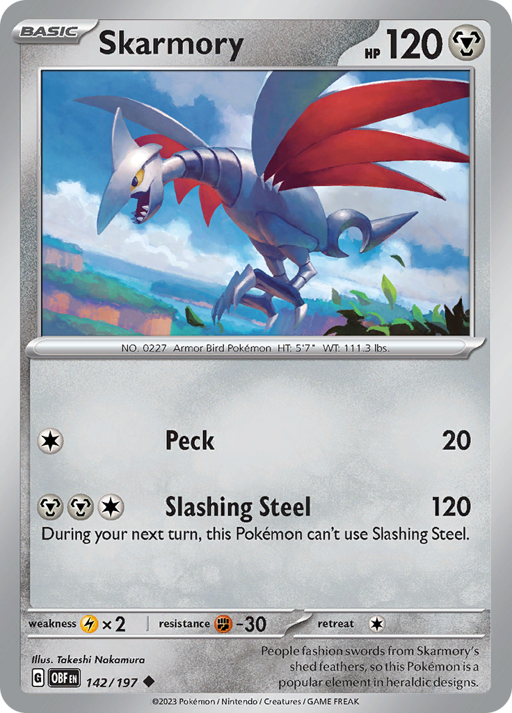 Skarmory (142/197) [Scarlet & Violet: Obsidian Flames]