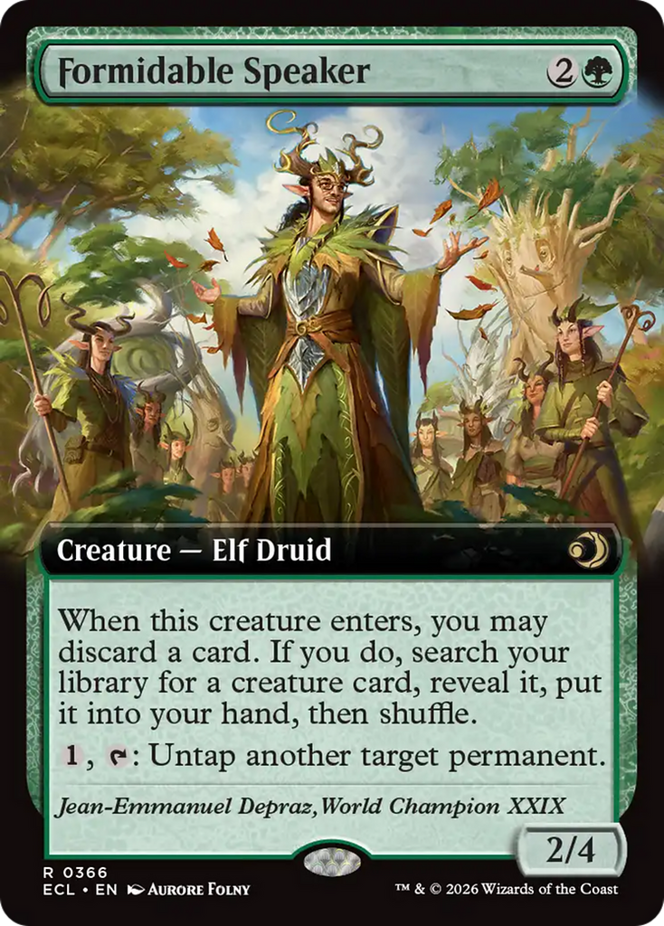 Formidable Speaker (Extended Art) [Lorwyn Eclipsed]