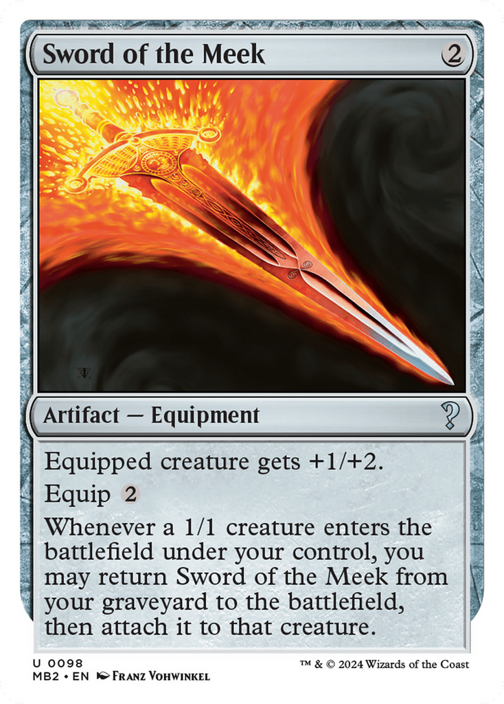 Sword of the Meek (White Border) [Mystery Booster 2]