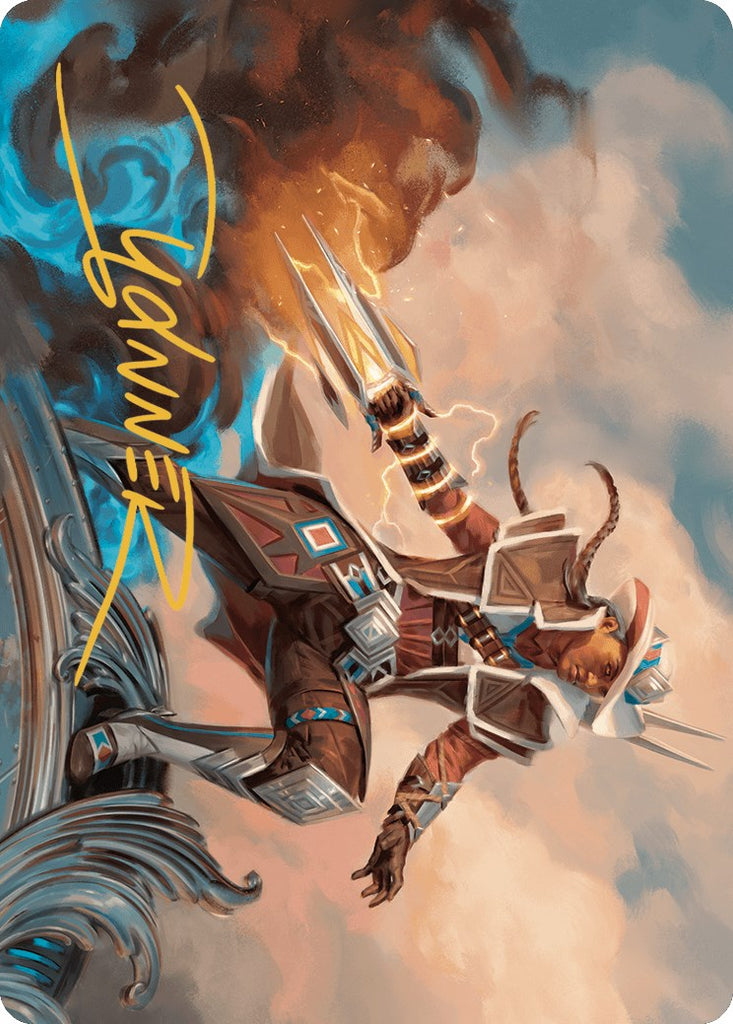 Annie Flash, the Veteran Art Card (Gold-Stamped Signature) [Outlaws of Thunder Junction Art Series]