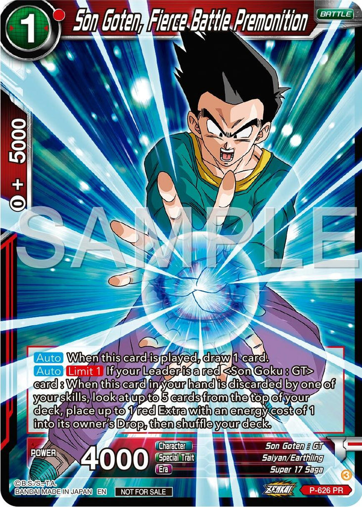 Son Goten, Fierce Battle Premonition (Zenkai Series Tournament Pack Vol.9) (P-626) [Promotion Cards]