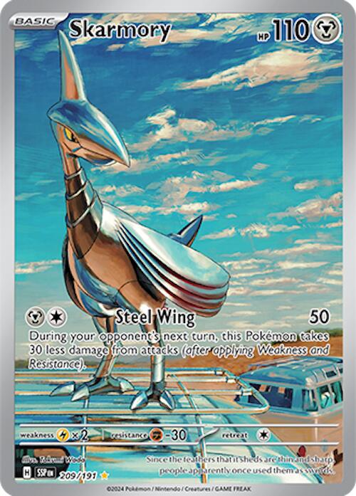 pokemon skarmory card Pokemon Surging Sparks Illustration Rare Skarmory #209