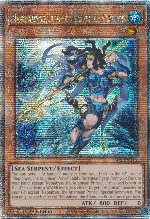 Neptabyss, the Atlantean Prince (Quarter Century Secret Rare) [RA03-EN013] Quarter Century Secret Rare