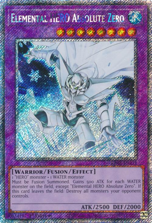 Elemental HERO Absolute Zero (Platinum Secret Rare) [RA03-EN231] Platinum Secret Rare