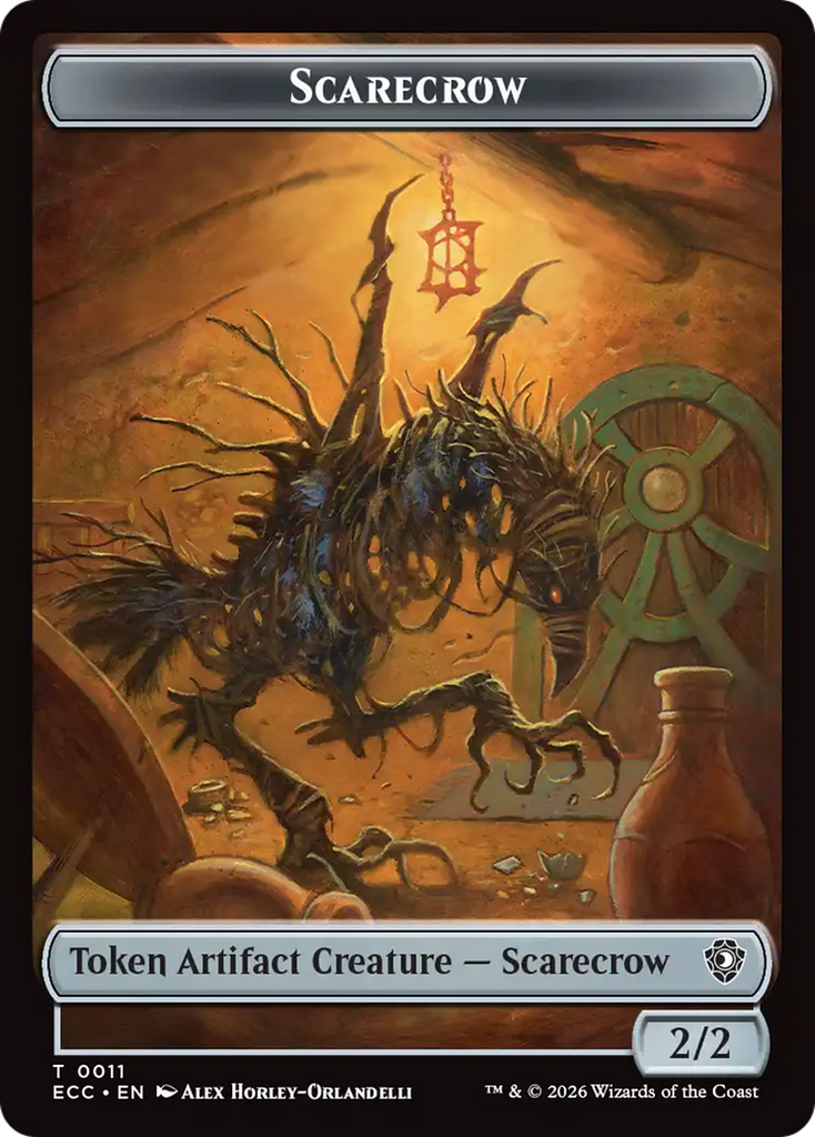 Saproling // Scarecrow Double-Sided Token [Lorwyn Eclipsed Tokens]
