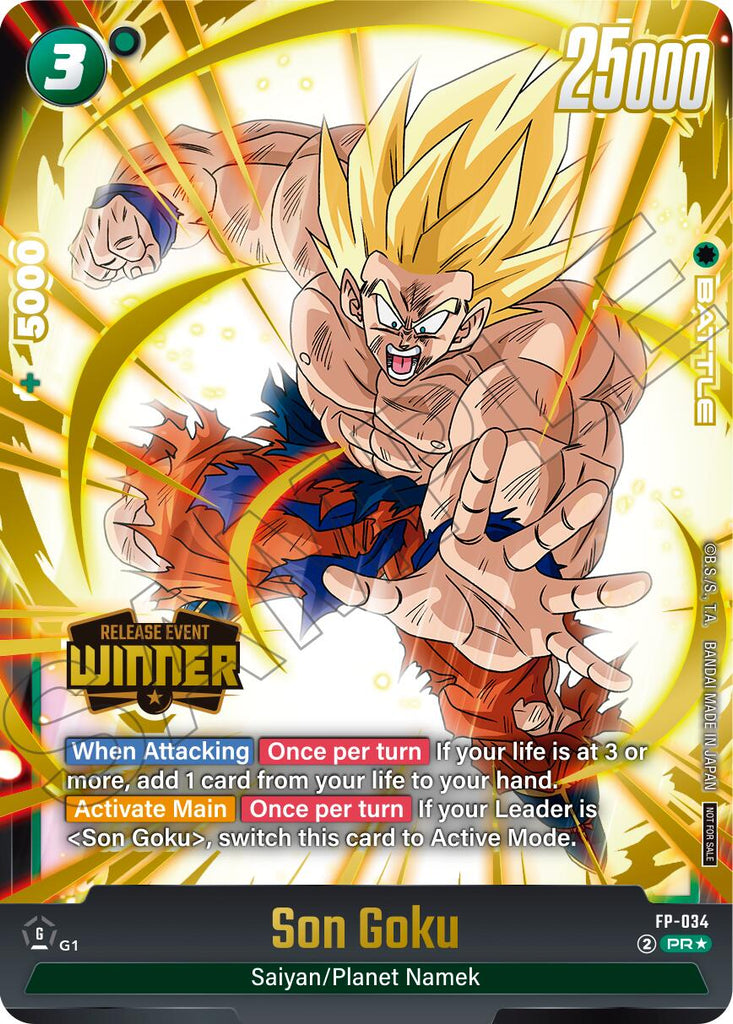 Son Goku (FP-034) (Release Event Winner) [Fusion World Promotion Cards]