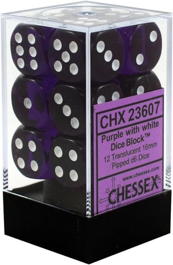 Chessex purple/white