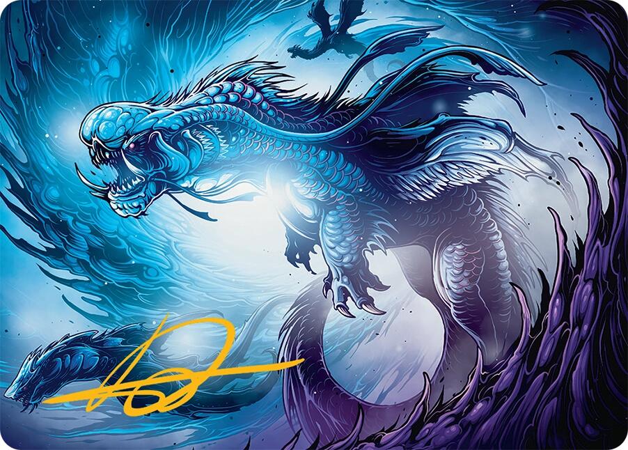 Roiling Dragonstorm Art Card (33/54) (Gold-Stamped Signature) [Tarkir: Dragonstorm Art Series]