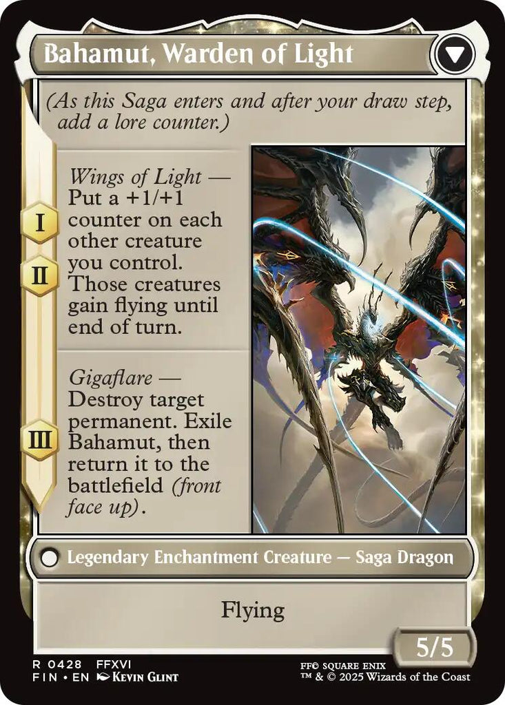 Dion, Bahamut's Dominant // Bahamut, Warden of Light (Extended Art) [FINAL FANTASY]