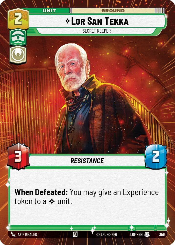 Lor San Tekka - Secret Keeper (359) (Hyperspace) (359) [Legends of the Force]