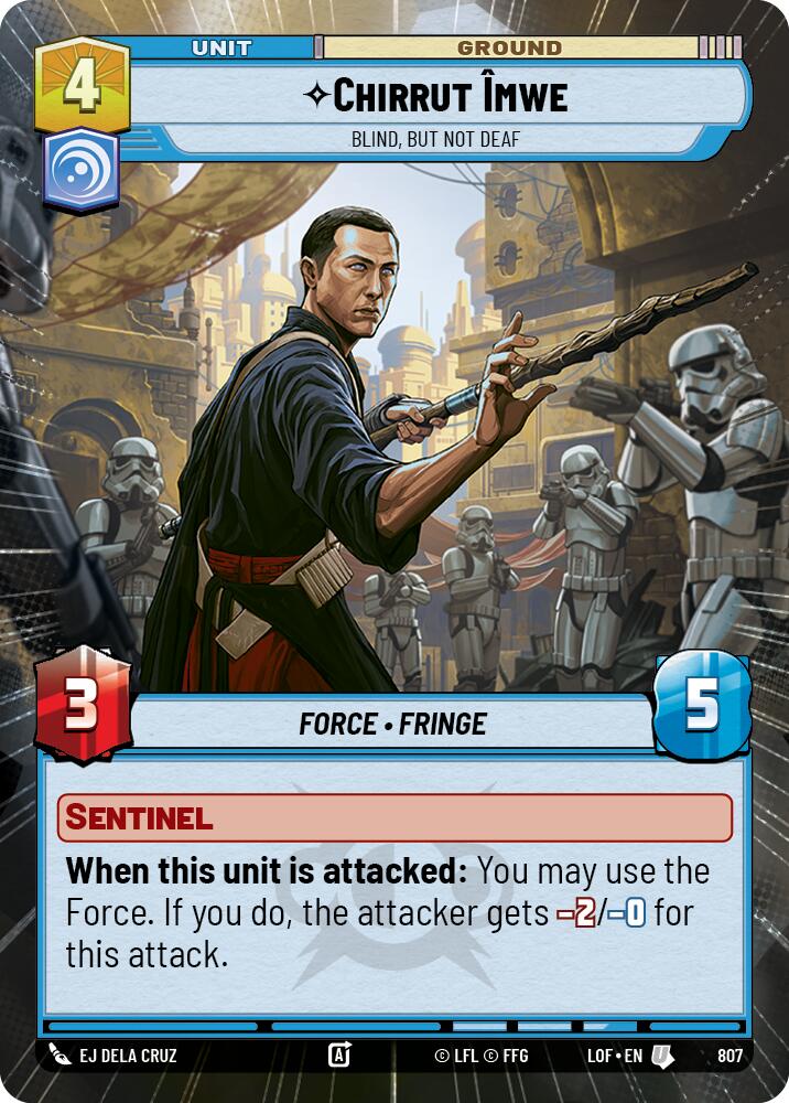 Chirrut Imwe - Blind, but not Deaf (807) (Hyperspace Foil) (807) [Legends of the Force]