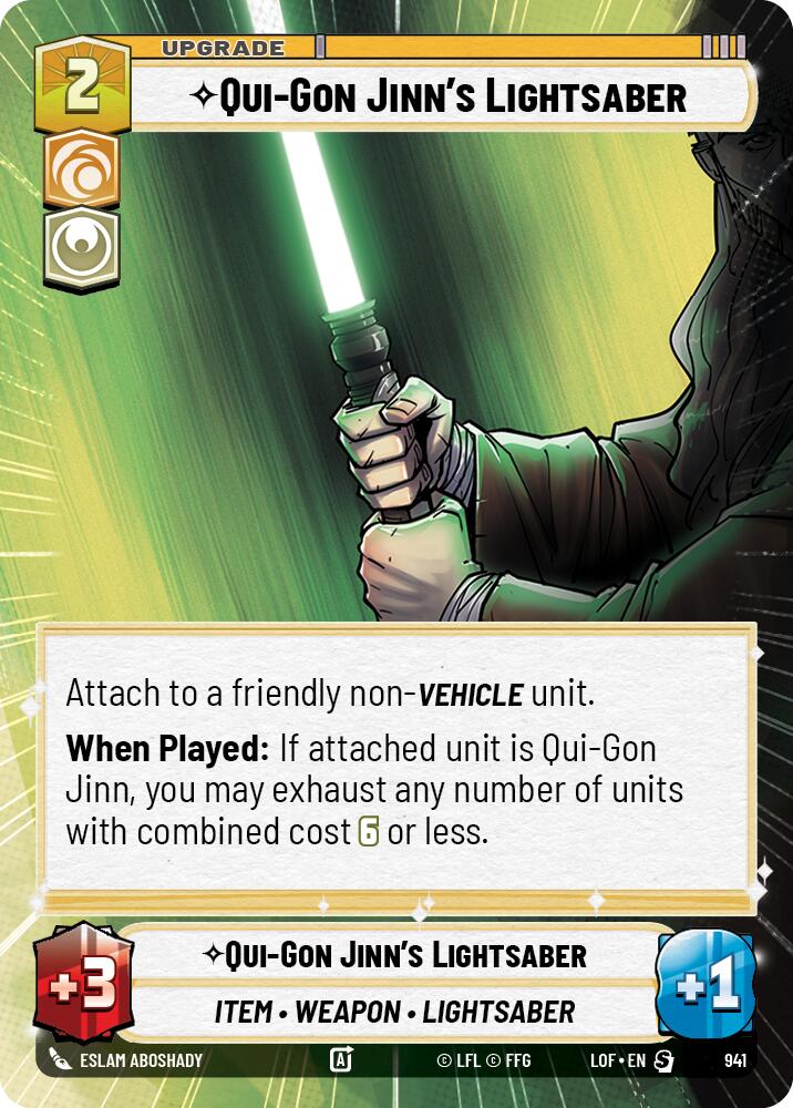 Qui-Gon Jinn's Lightsaber (941) (Hyperspace Foil) (941) [Legends of the Force]