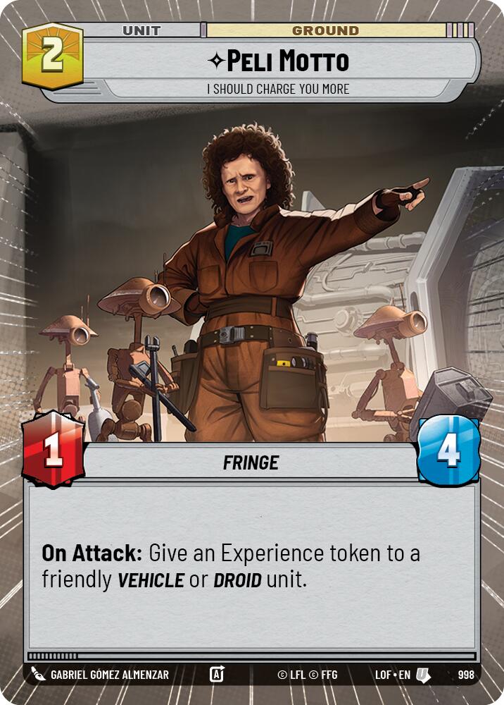 Peli Motto - I Should Charge You More (998) (Hyperspace Foil) (998) [Legends of the Force]