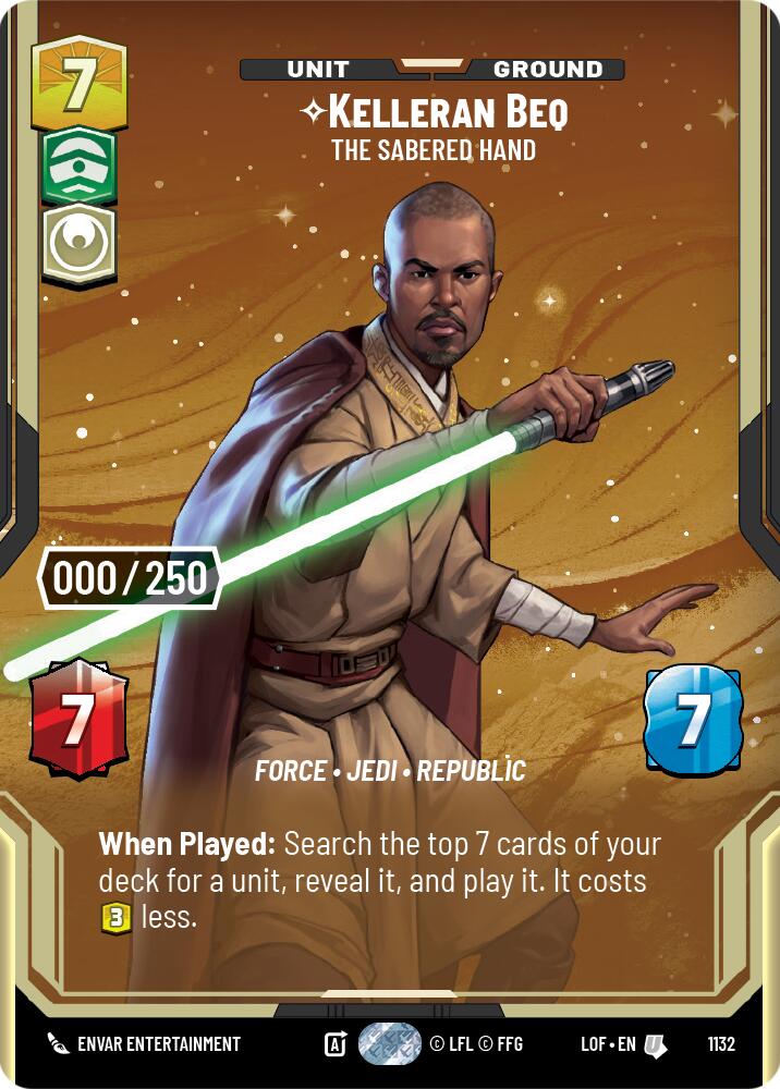 Kelleran Beq - The Sabered Hand (1132) (Serialized) (1132) [Legends of the Force]