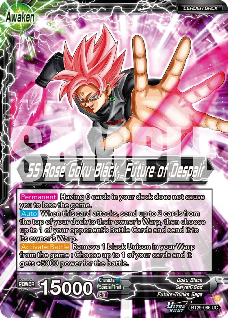 Goku Black // SS Rose Goku Black, Future of Despair (BT29-086) [Fearsome Rivals]