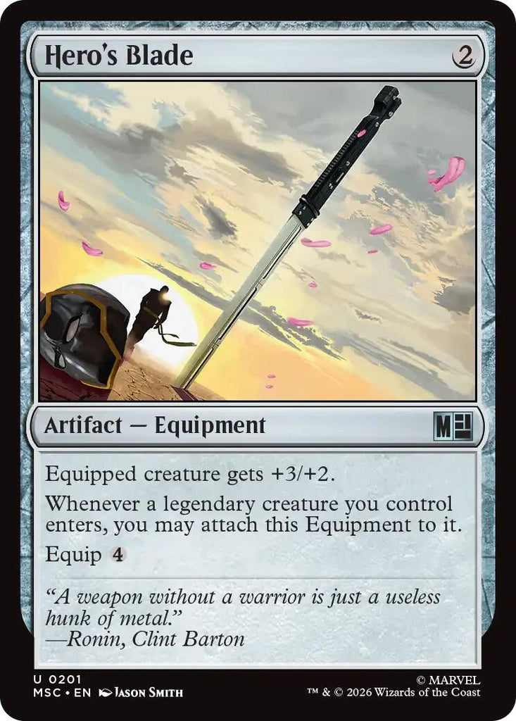 Hero's Blade (Surge Foil) [Marvel Super Heroes Commander]