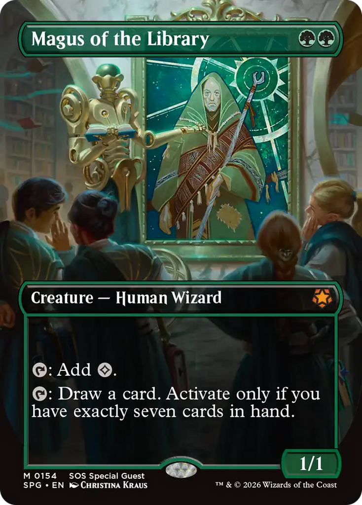 Magus of the Library (Borderless) [Secrets of Strixhaven Special Guests]