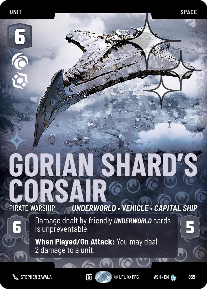 Gorian Shard's Corsair - Pirate Warship (855) (Prestige Foil) (855) [Ashes of the Empire]