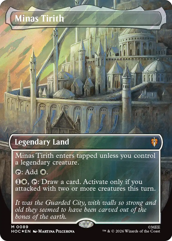 Minas Tirith (Borderless) (Surge Foil) [The Hobbit: Eternal-Legal]