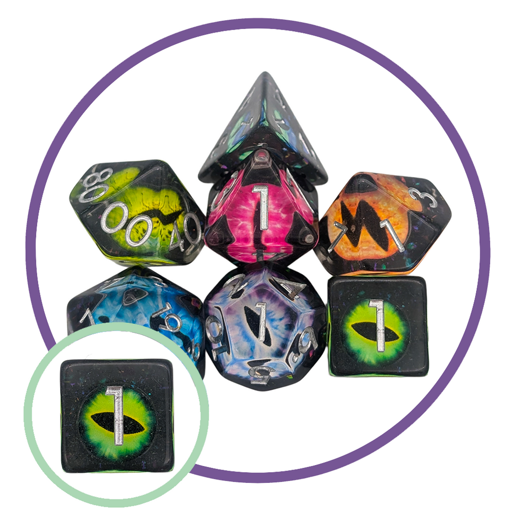 Dragon Eye Eldritch Inclusion Dice Set
