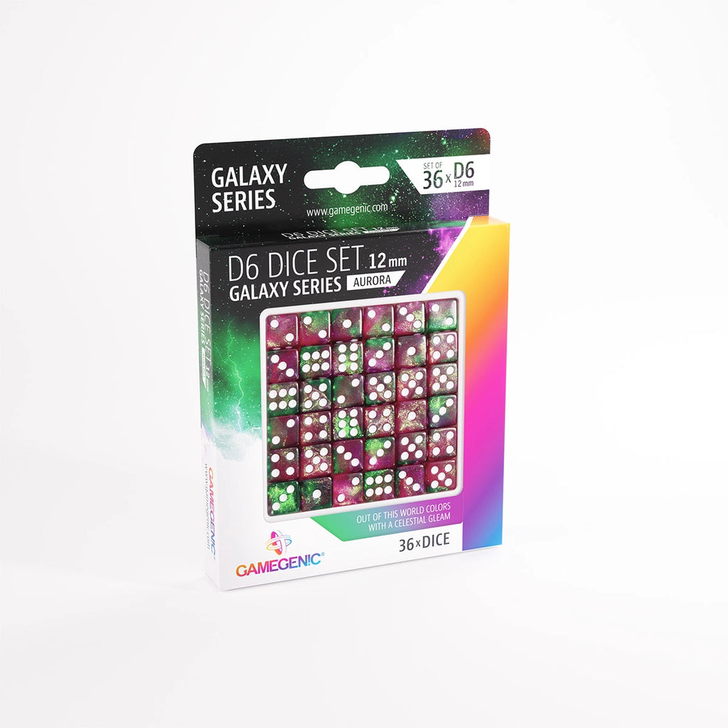 D6 DICE SET (set of 36)  GALAXY SERIES (Aurora)