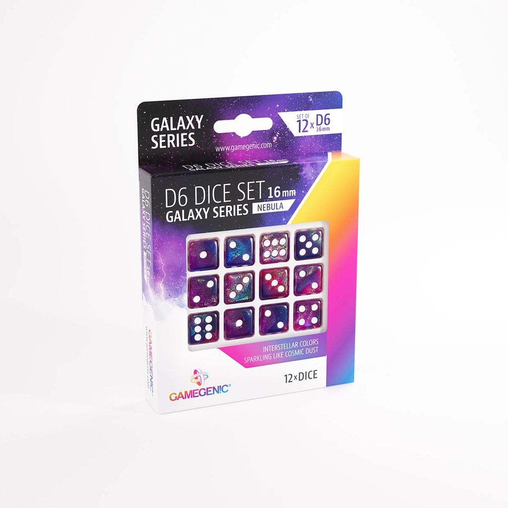 D6 DICE SET (set of 12)  GALAXY SERIES (Nebula)