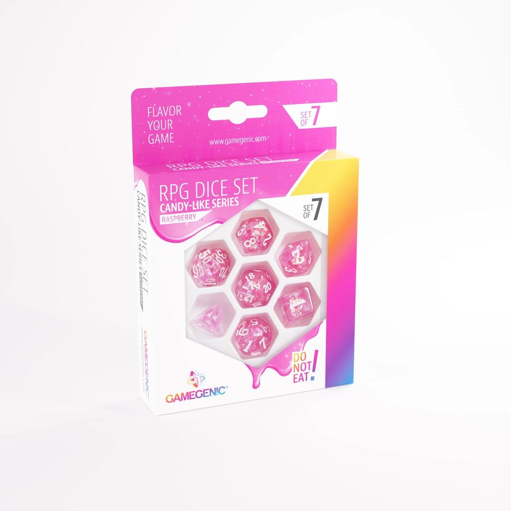 RPG DICE SET (set of 7)  CANDY-LIKE SERIES (Raspberry)