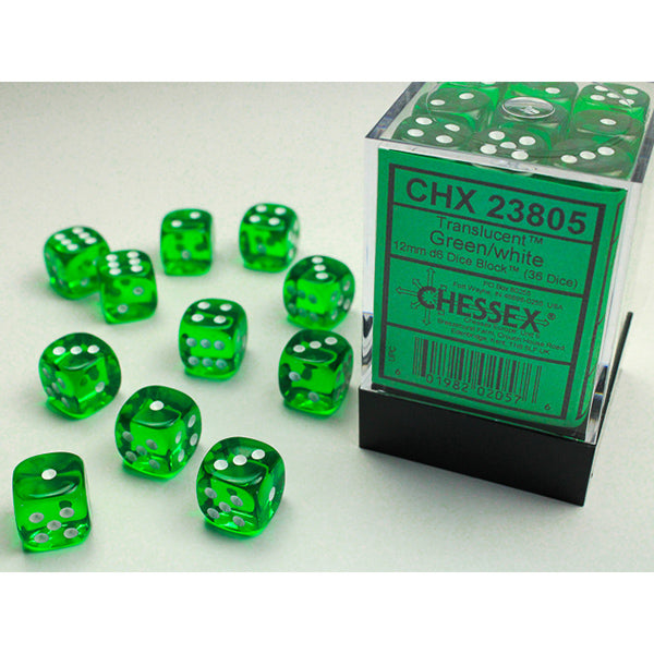 12mm 36d6 Translucent: Green/White