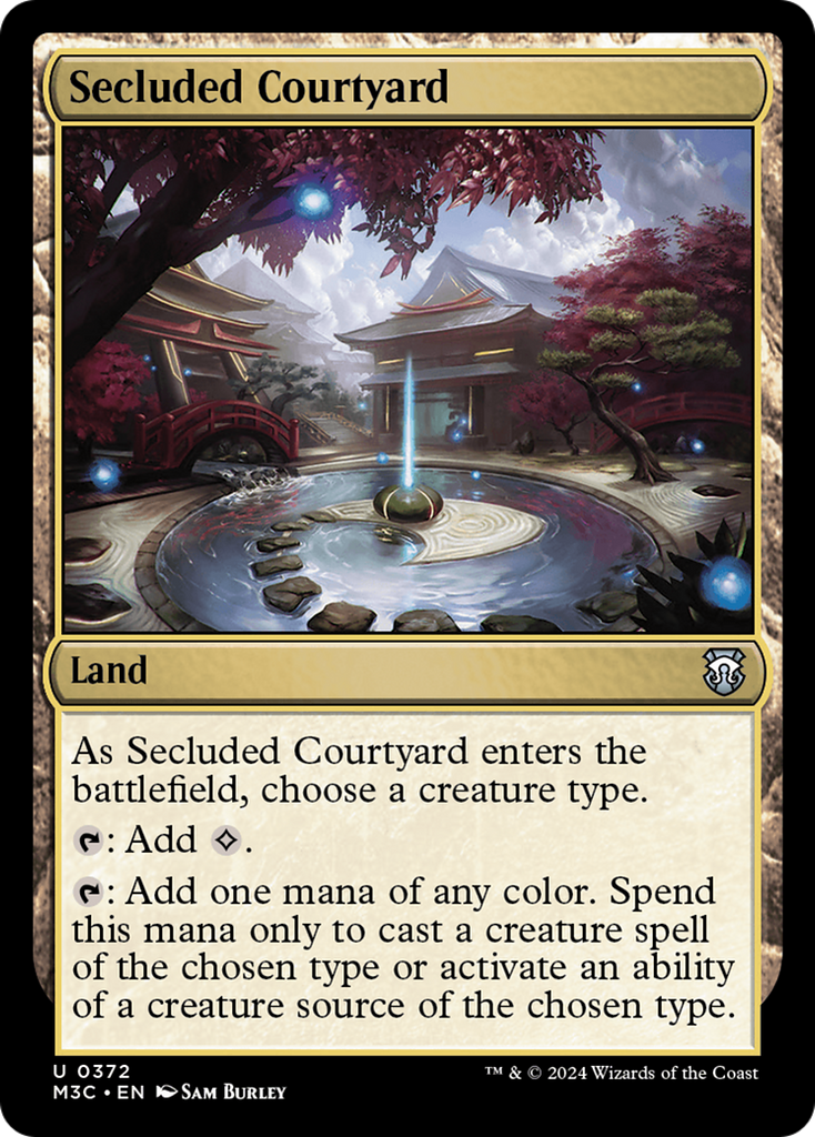 Secluded Courtyard (Ripple Foil) [Modern Horizons 3 Commander]