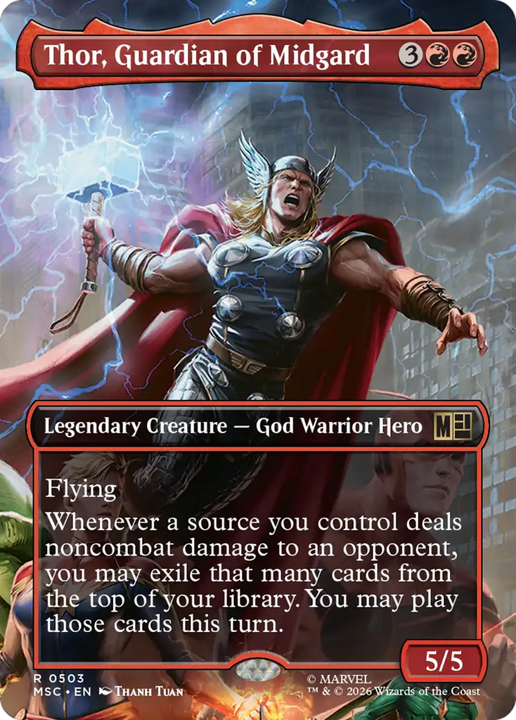 Thor, Guardian of Midgard (Borderless) [Marvel Super Heroes Commander]