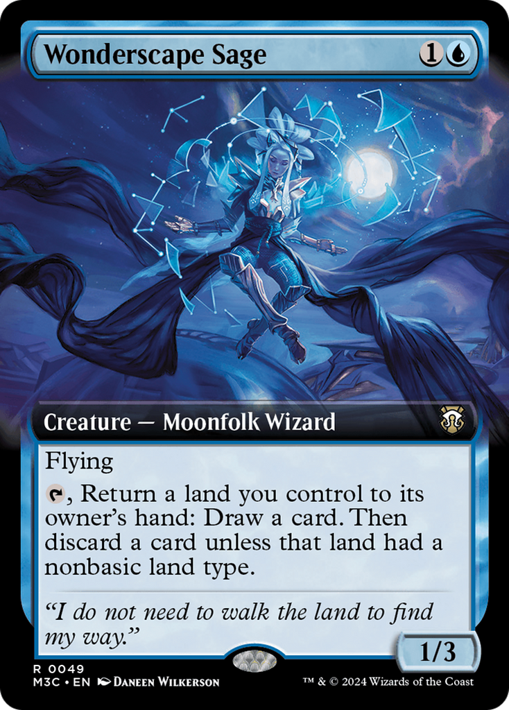 Wonderscape Sage (Extended Art) (Ripple Foil) [Modern Horizons 3 Commander]