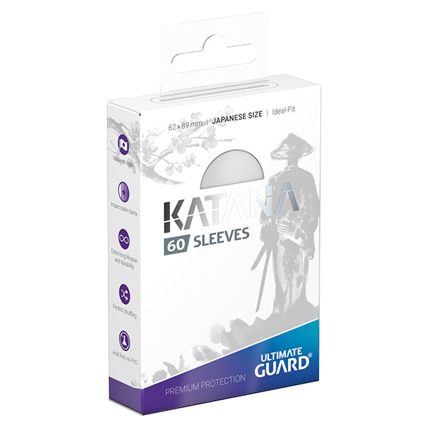 Katana Sleeves Japanese Size- White (60ct)