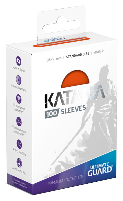 Katana Sleeves Standard Size- Orange (100)