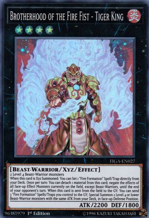 Brotherhood of the Fire Fist - Tiger King [FIGA-EN027] Super Rare