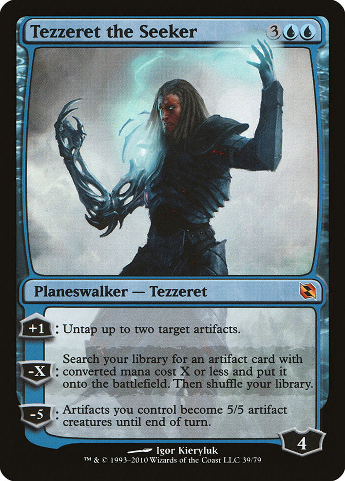 Tezzeret the Seeker [Duel Decks: Elspeth vs. Tezzeret] Sleeve Playable Foil