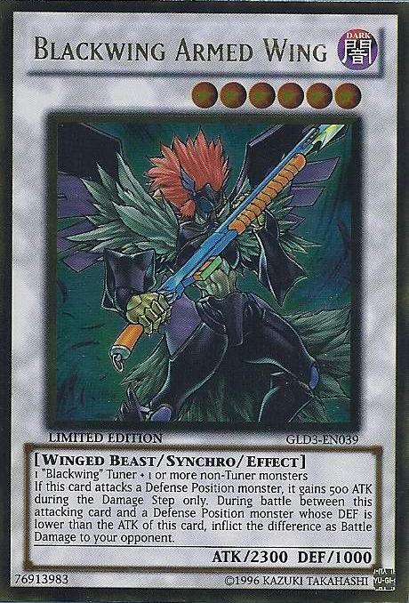 Blackwing Armed Wing [GLD3-EN039] Gold Rare  FIVE6 Gaming