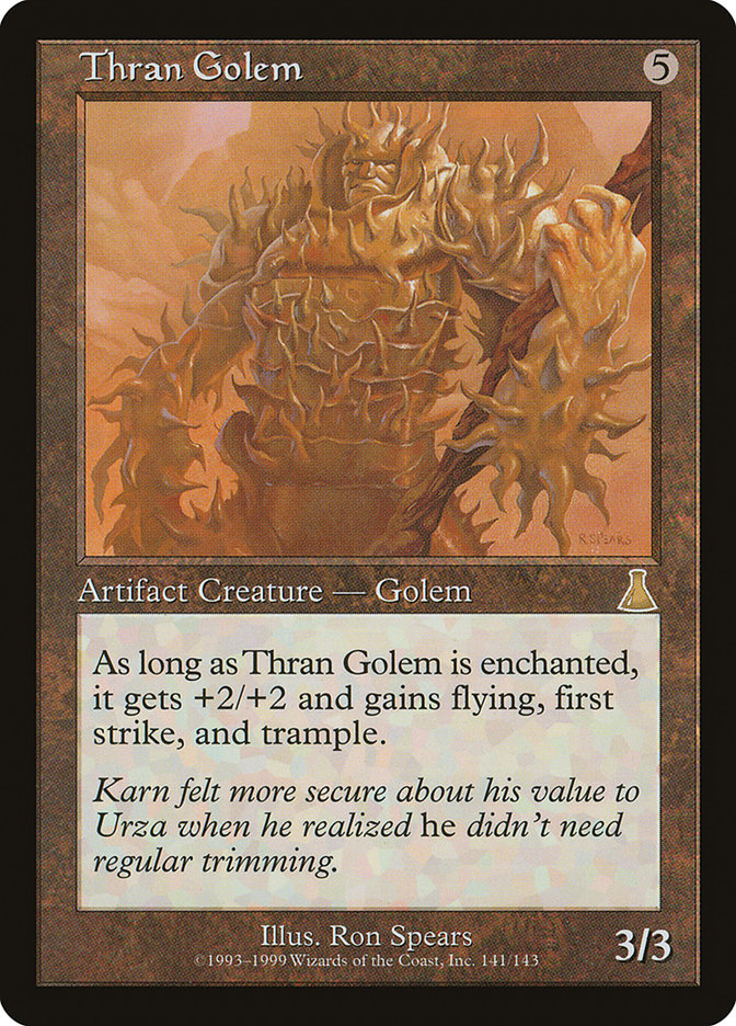 Thran Golem [Urza's Destiny] Sleeve Playable Foil